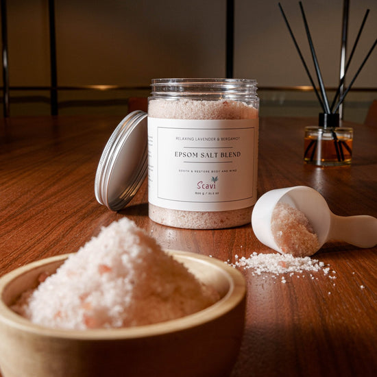 Relaxing lavender Epsom salt bath soak