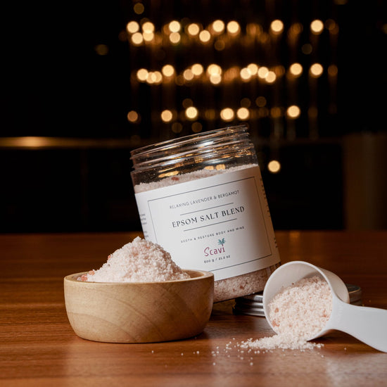 Relaxing lavender Epsom salt bath soak