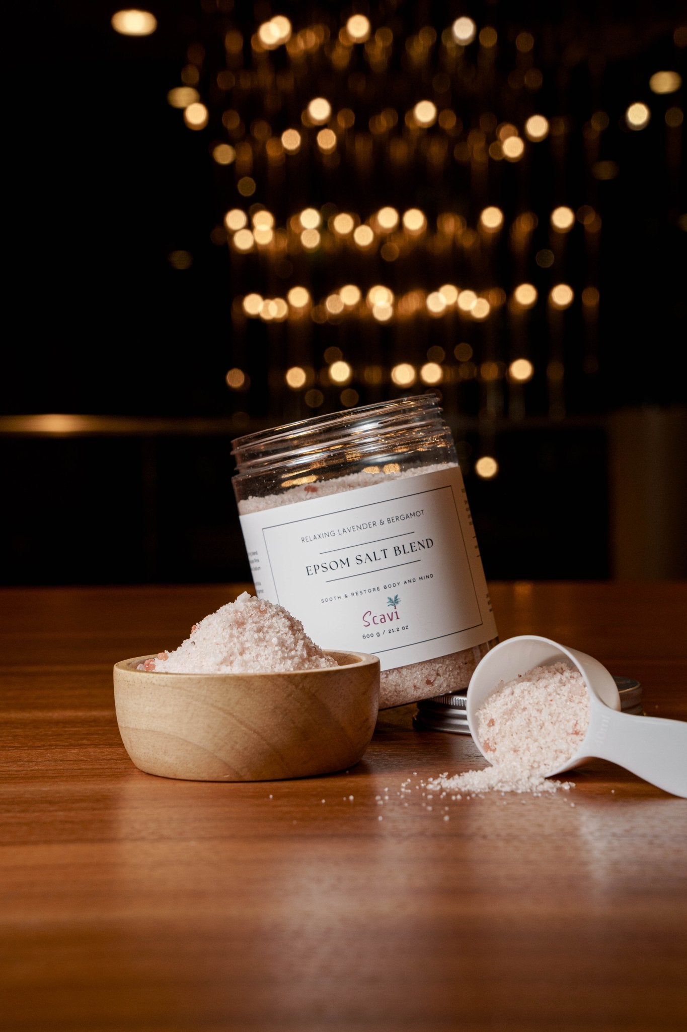 Relaxing lavender Epsom salt bath soak