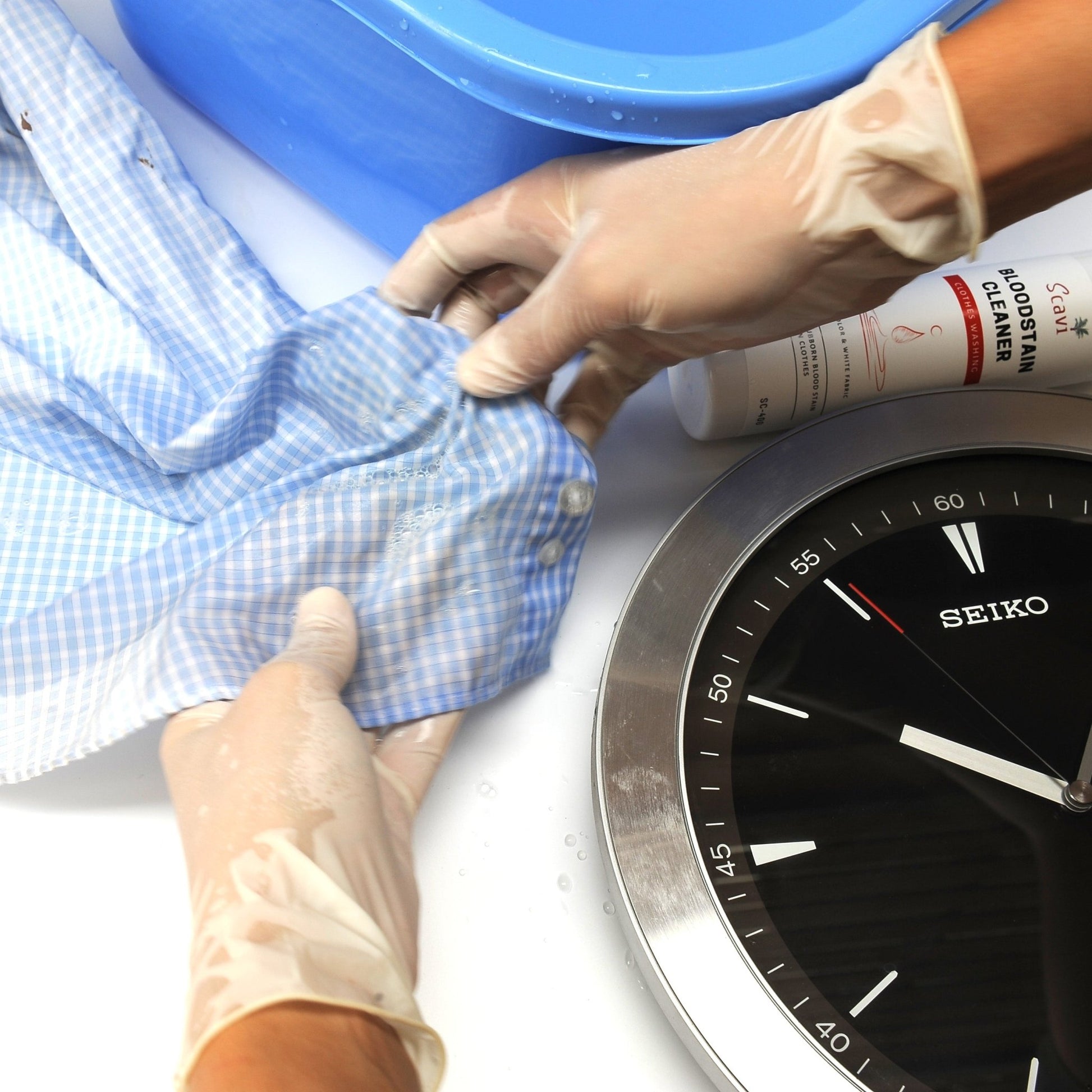 Blood stain remover spray