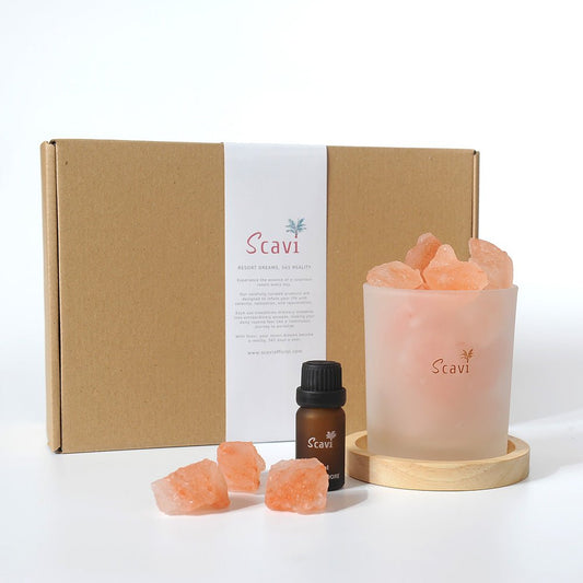 Scavi Himalayan salt diffuser with essential oils