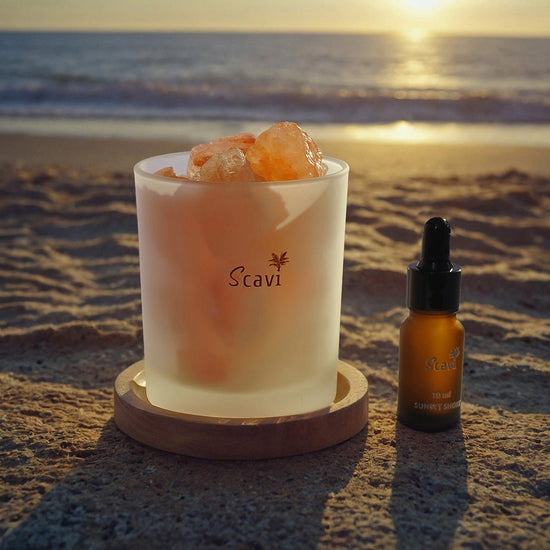 Scavi Himalayan salt diffuser with essential oils