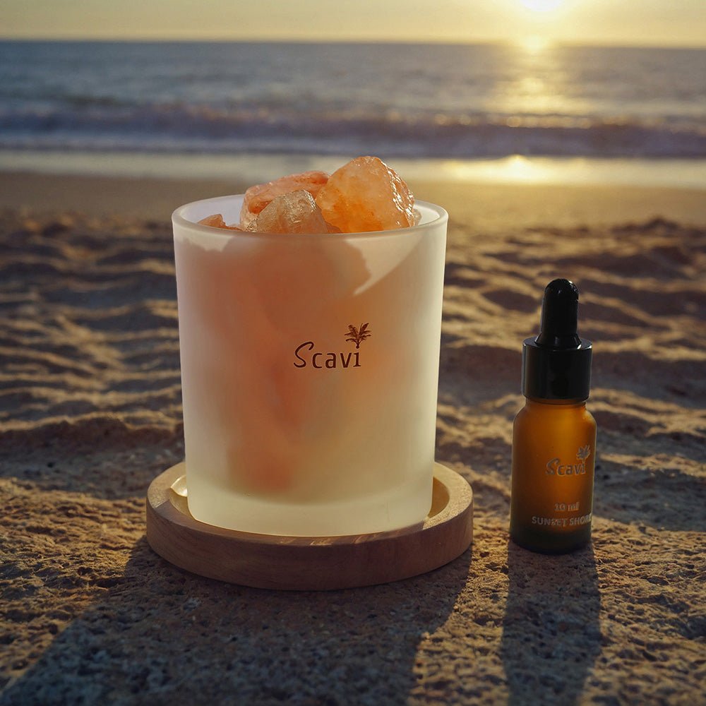 Scavi Himalayan salt diffuser with essential oils