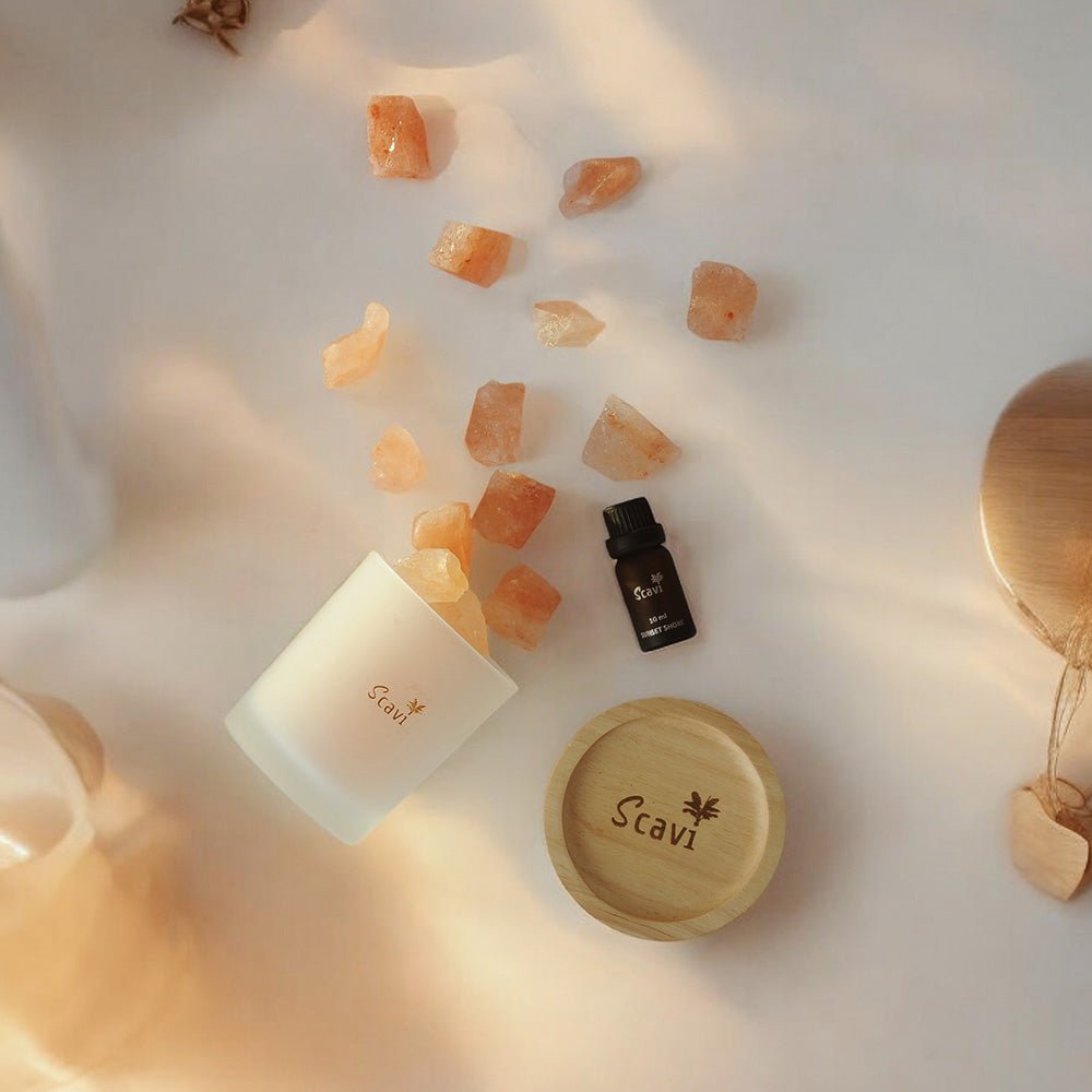 Scavi Himalayan salt diffuser with essential oils