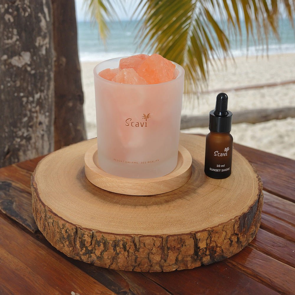 Scavi Himalayan salt diffuser with essential oils