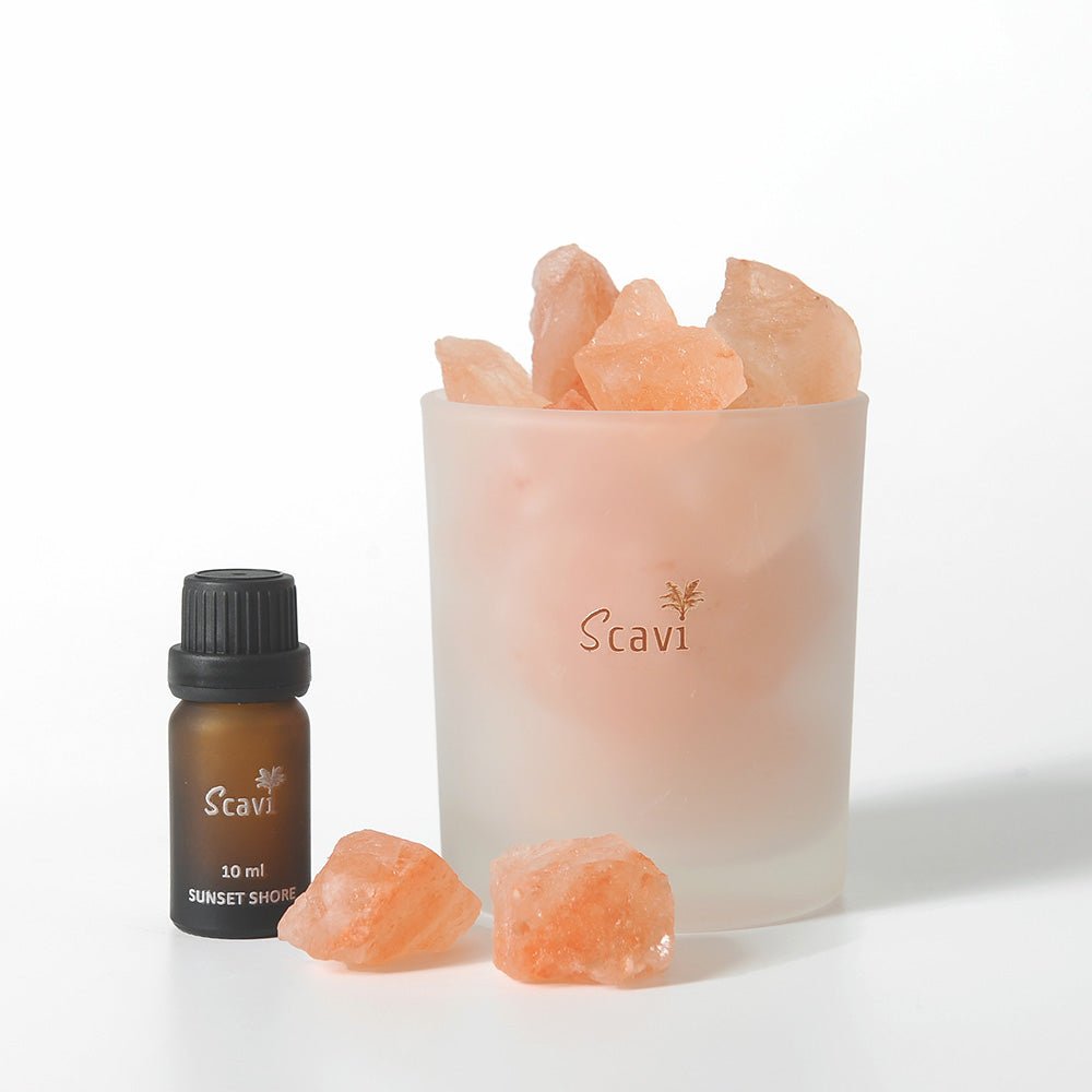 Scavi Himalayan salt diffuser with essential oils