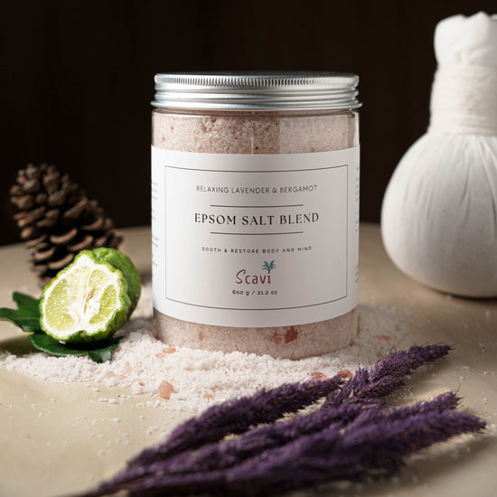 Relaxing lavender Epsom salt bath soak