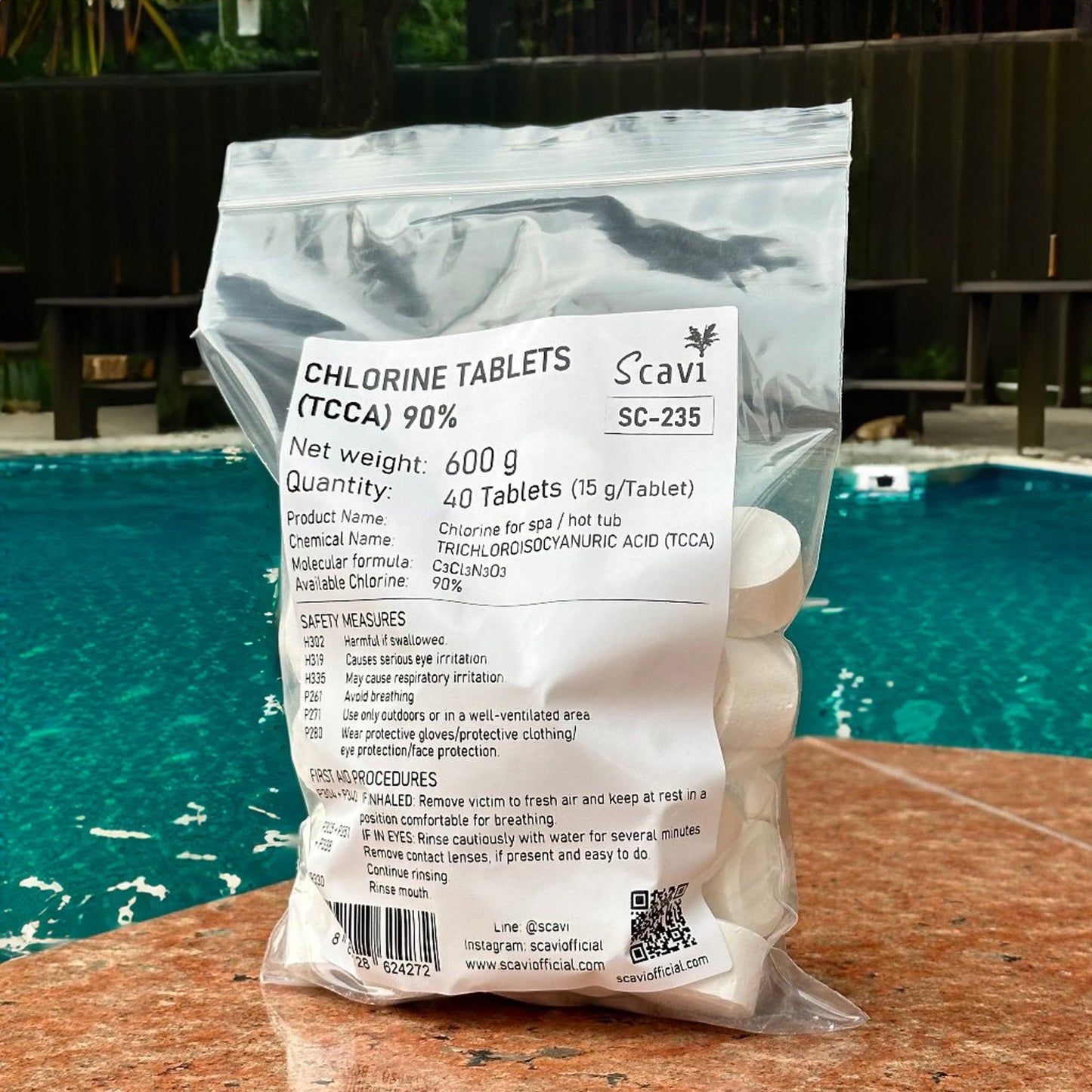 Chlorine for hot tubs / small swimming pool / spa TCCA 90%
