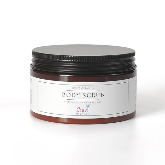 Body Salt Scrub | Rose & Geranium 380g