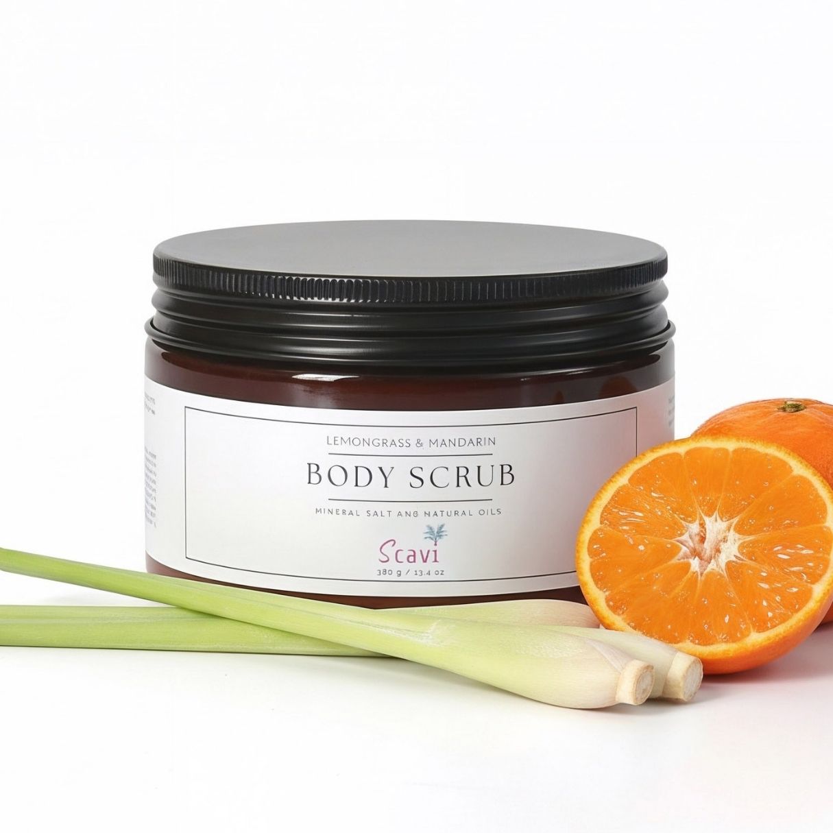 เกลือสครับขัดผิว Scavi Body Scrub Lemongrass and Mandarin